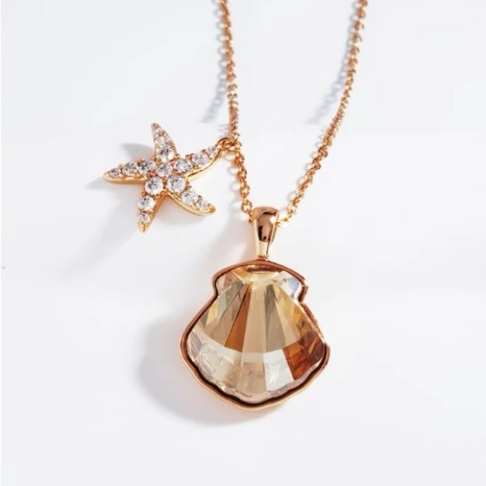 New seashell Swarovski crystal necklace